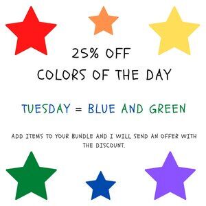 💙💚SALE 25% off any blue or green items 💙💚
